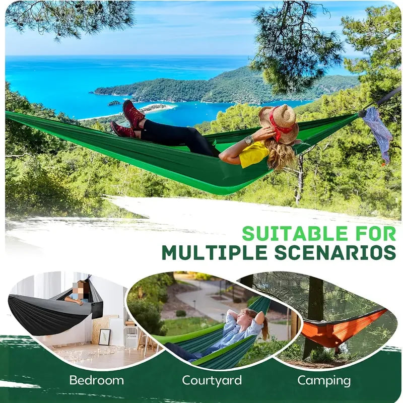 Outdoor Camping Hammock Parachute Nylon Portable Lightweight Hammock Chair