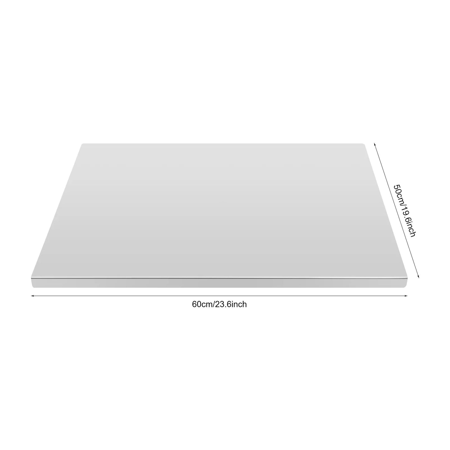 Stainless Steel Chopping Board With L Shaped Edge
