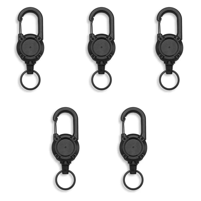 Retractable Heavy Duty Pull Reel Carabiner With Steel Wire Rope