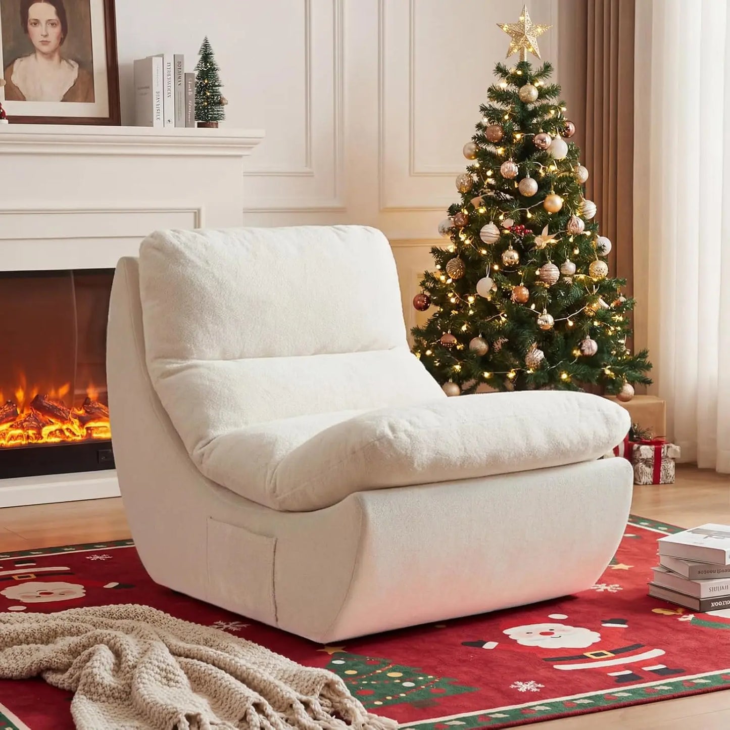 HUANZHUANG Comfy Reading Chair For Adults Modular Bean Bag Chair