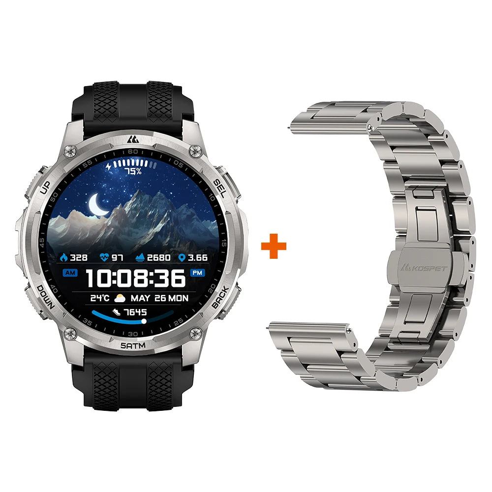 Kospe Tank T4C Smartwatch Men's Outdoor Rugged Dual-Band GPS Waterproof