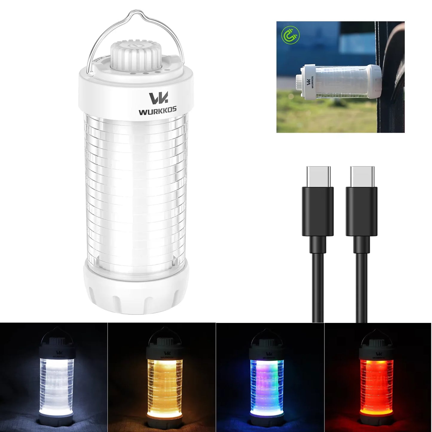 Wurkkos CL01 Camping Lantern LED Flashlight 550LM Rechargeable Power Bank