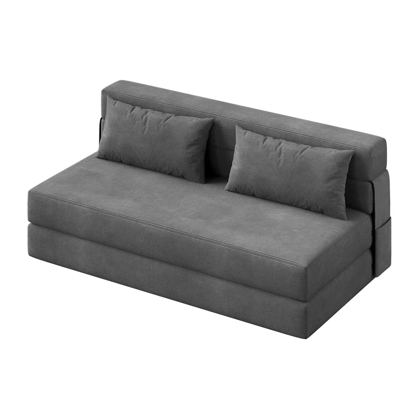HobbyLane 4-in-1 Folding Sofa Bed Corduroy Couch With Pillow