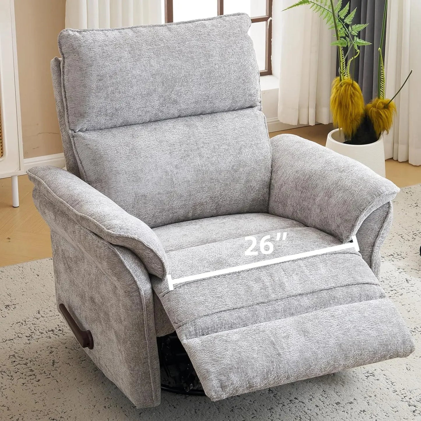 Chengwei Recliner Chair With 360 Degree Swivel And Adjustable Headrest
