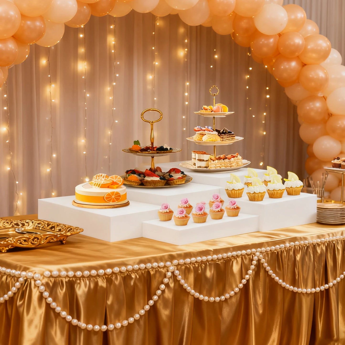 Acrylic Buffet Risers Set For Display And Table Use