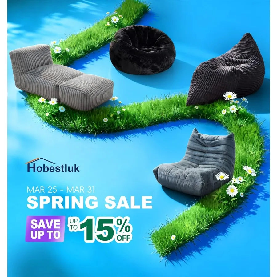 XIUWO Armless Loveseat Sofa For Narrow Spaces And Comfort