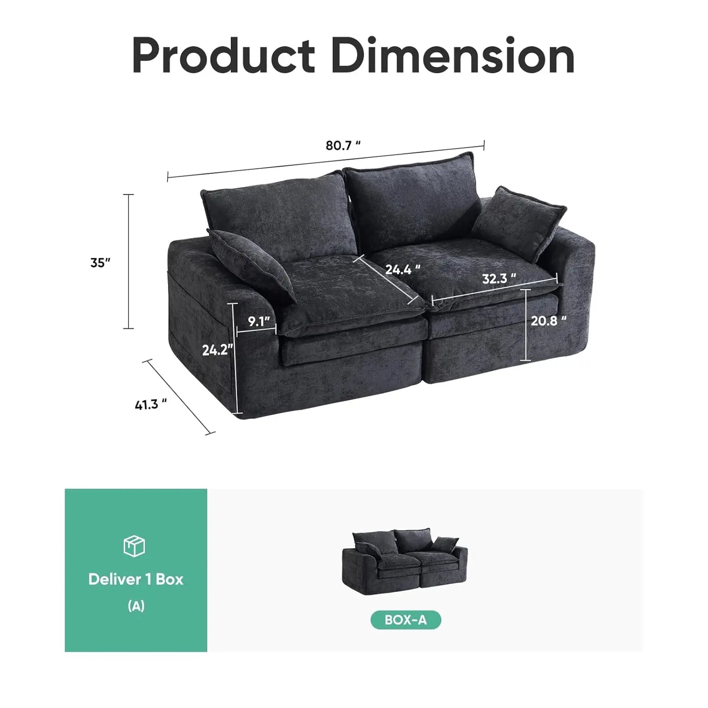 Cloud Modern Modular Sectional Sofa For Living Room