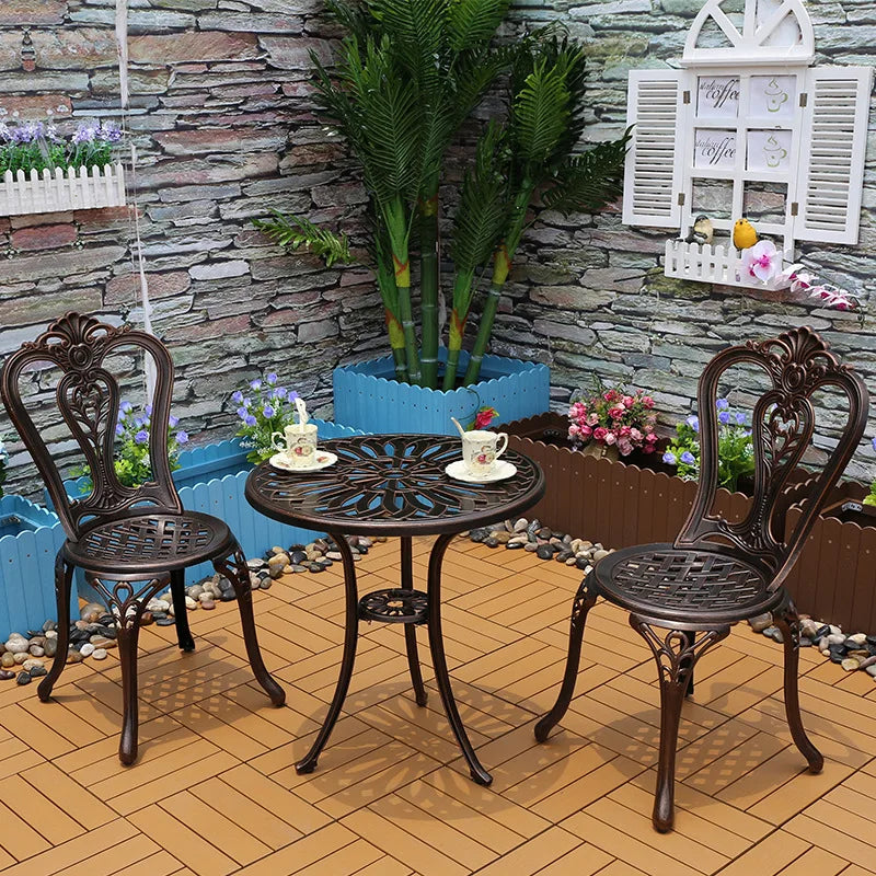 Modern Style Cast Aluminum Patio Chair for Garden Balcony