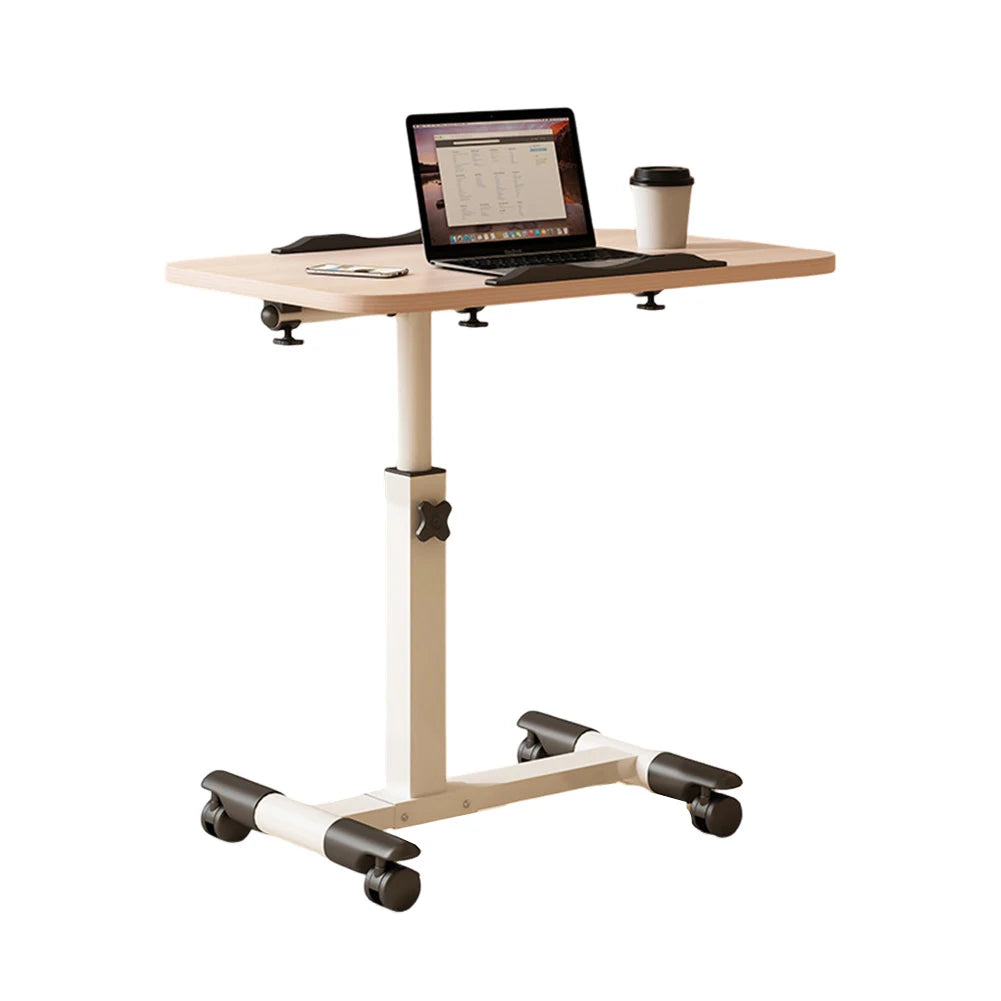 TWISTER.CK Overbed Table Adjustable Height Tilting Desktop Bedside Desk Wheels