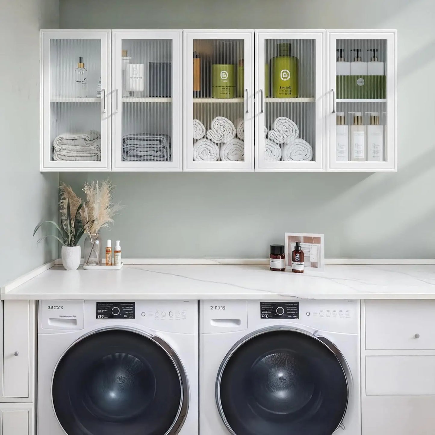 Laundry Room Wall Cabinets With Acrylic Doors Floating Cabinets