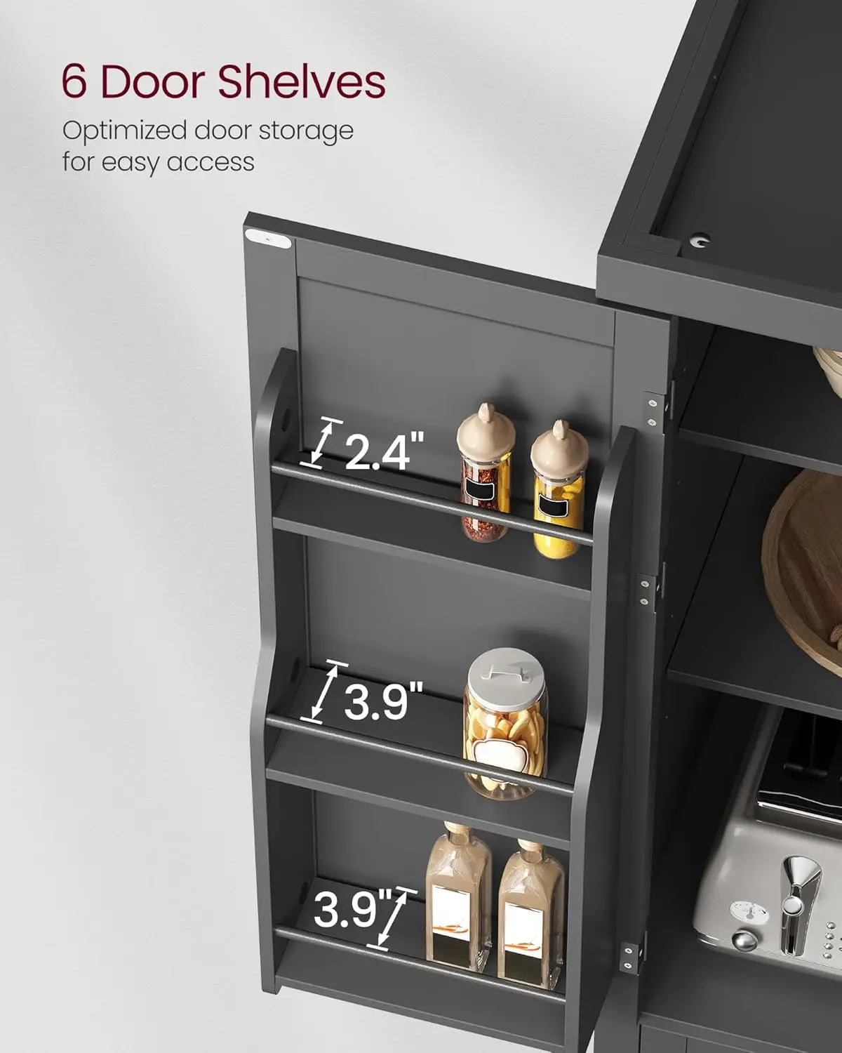 Freestanding Cupboard With Drawer 2 Cabinets And Shelves For Kitchen