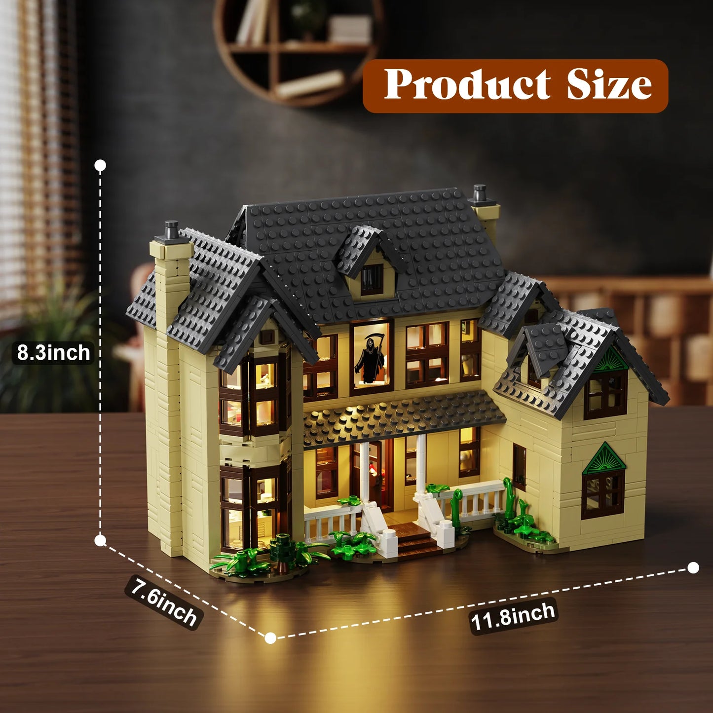 Horror House Building Block Set Haunted House Model Halloween Decor
