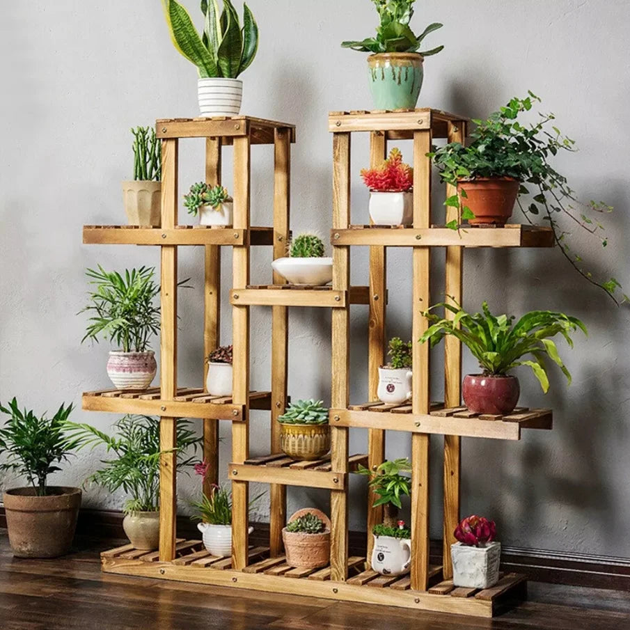 Wisfor Wooden Plant Shelf Multi Tier Flower Pot Stand