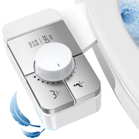 Ultra Slim Non Electric Bidet Attachment Dual Nozzle Adjustable Pressure