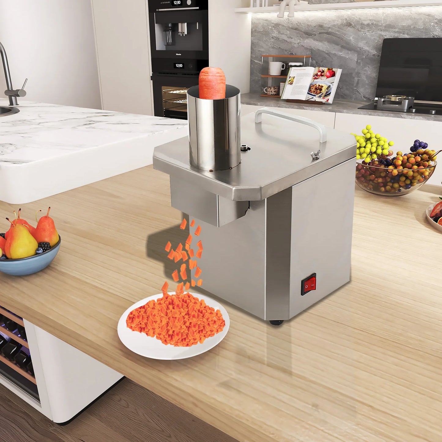 Electric Vegetable Cutter And Fruit Slicer Stainless Steel Processor