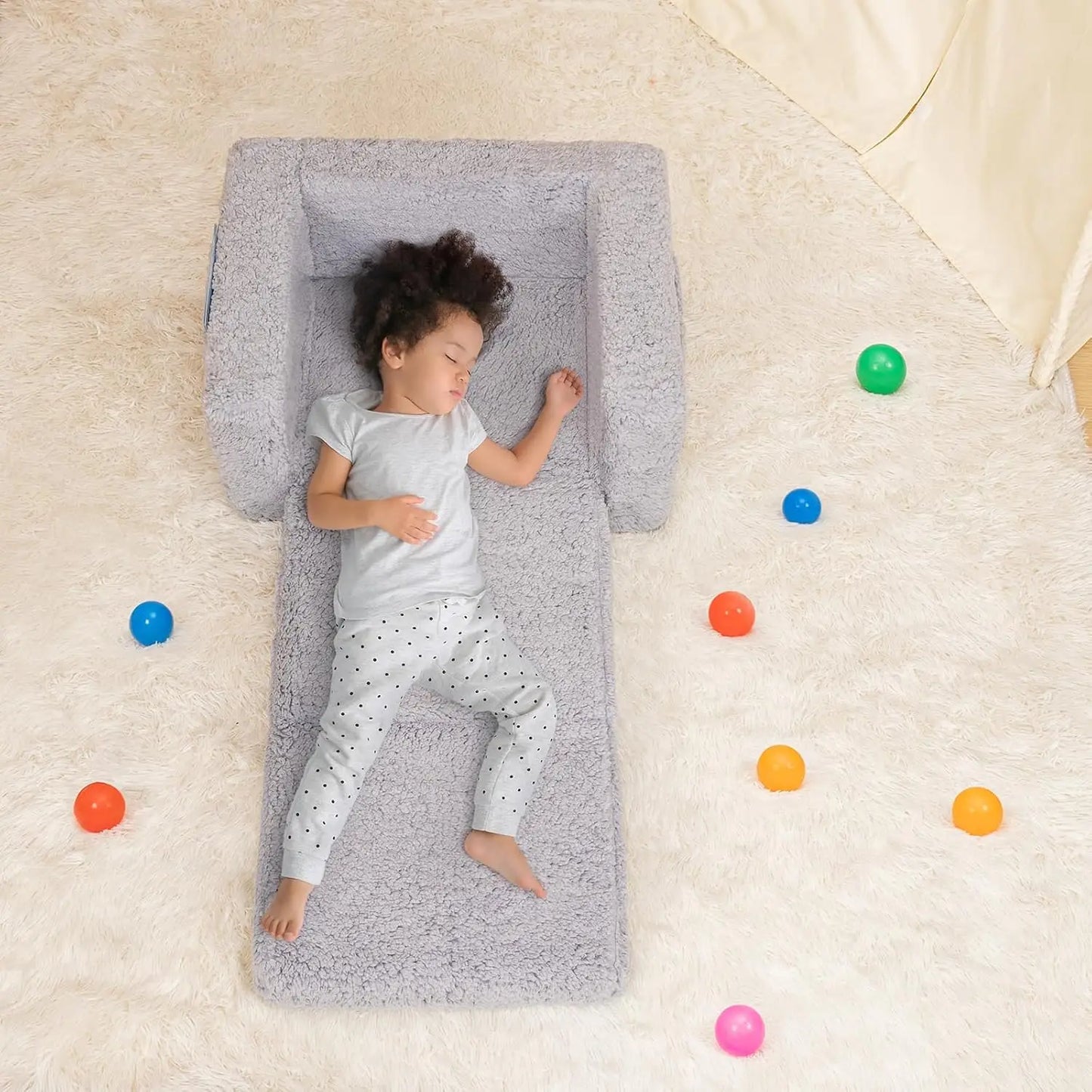 Toddler Couch 2-In-1 Convertible Sofa Lounger