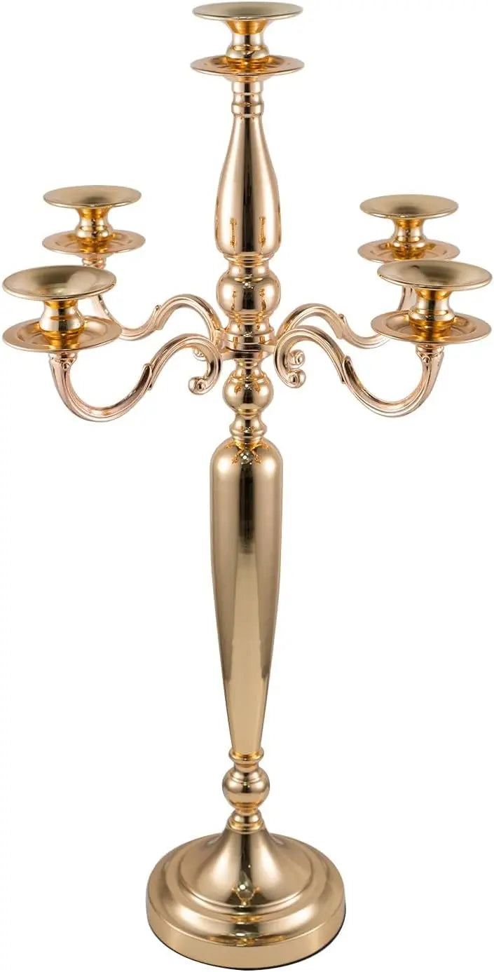 VINCIGANT 4 Piece 5 Arm Candelabra Candle Holder Table Centerpieces