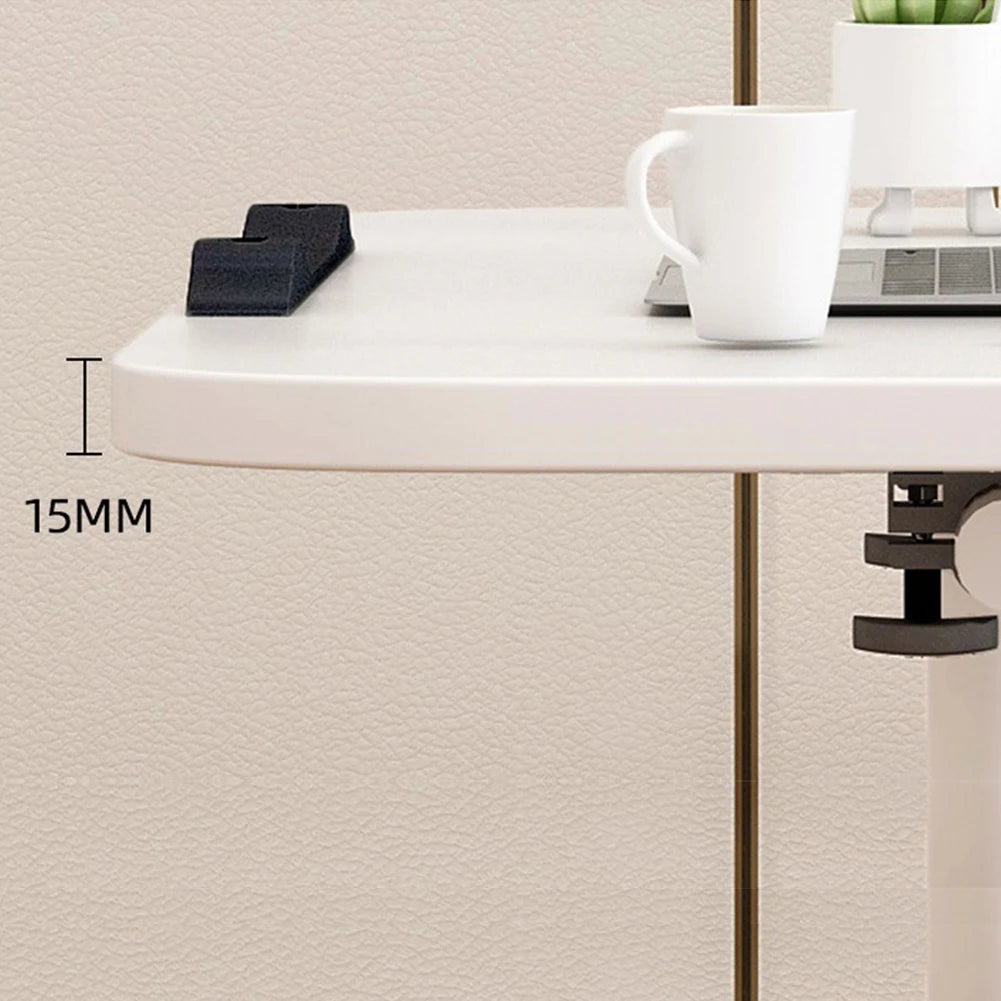 TWISTER.CK Overbed Table Adjustable Height Tilting Desktop Bedside Desk Wheels