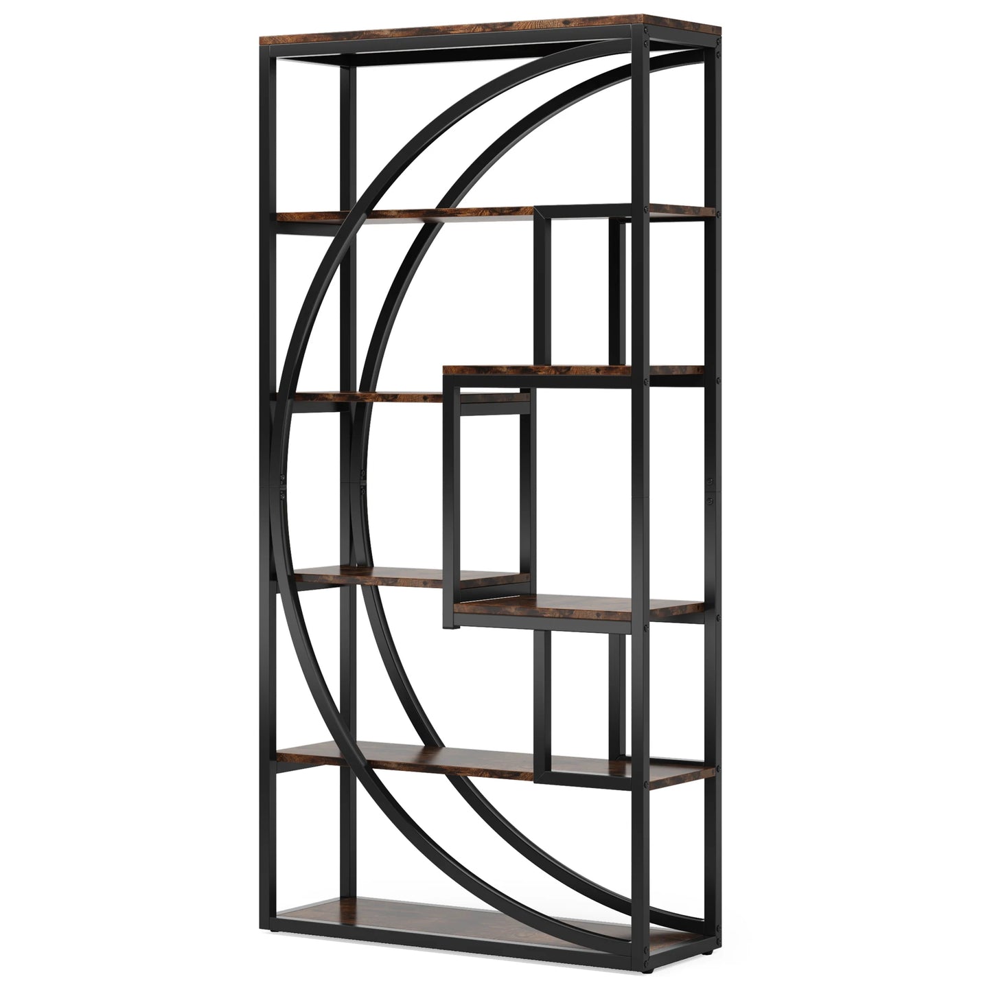 Tribesigns Industrial Five Tier Etagere Bookcase Storage
