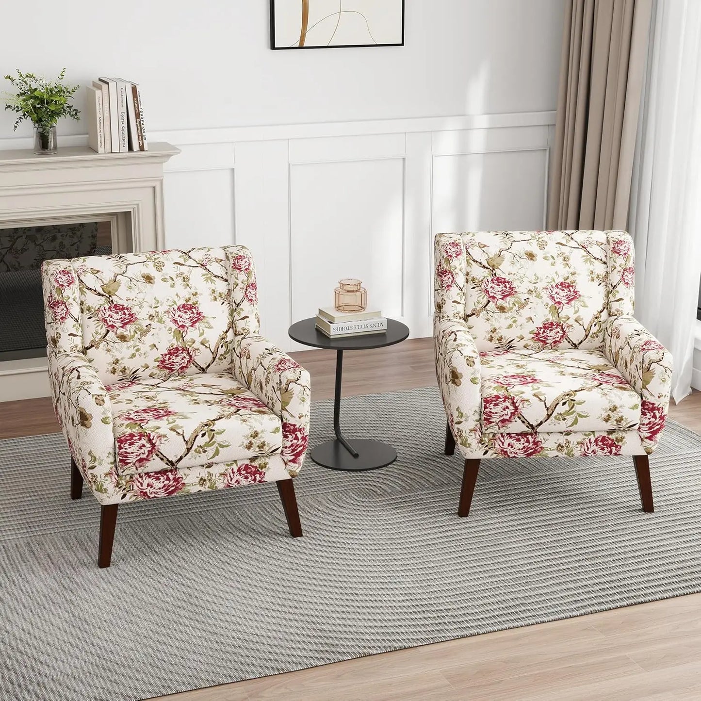 PU Leather Accent Chairs Set Of 2 Modern Armchairs