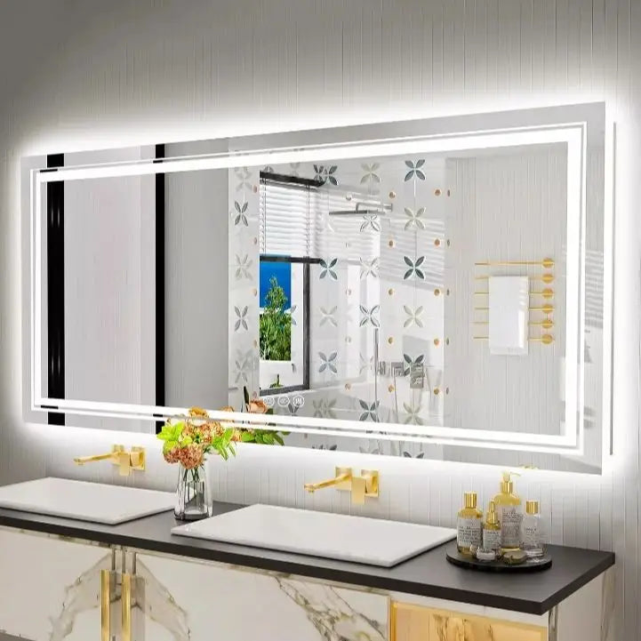 Illuminated LED Bathroom Vanity Mirror With Touch Control