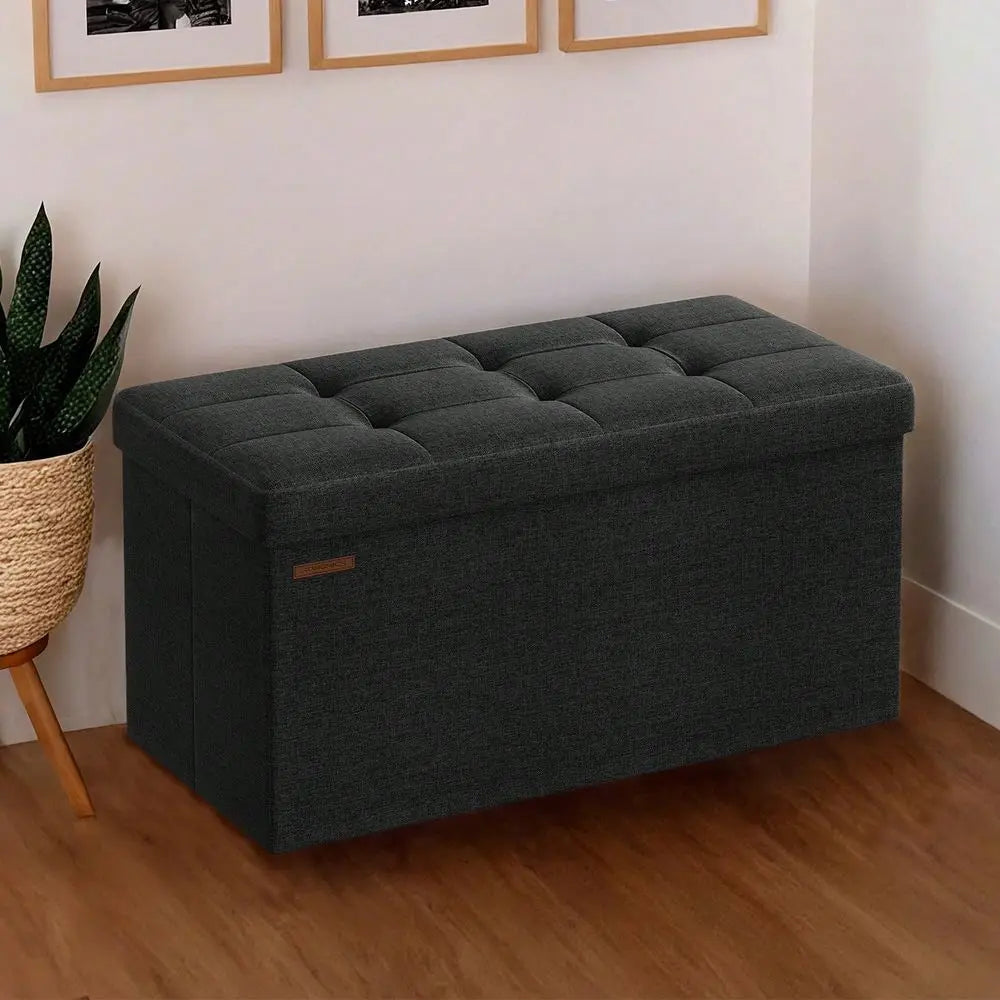 Storage Ottoman Bench For Shoes MDF Nonwoven Fabric
