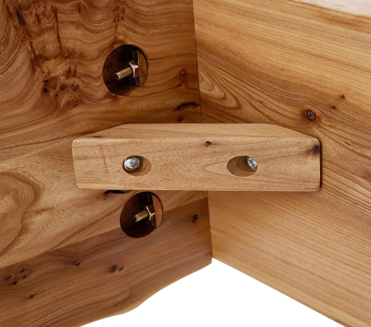 Elm Wood Dining Bench Footrest Stool for Entryway Living Room
