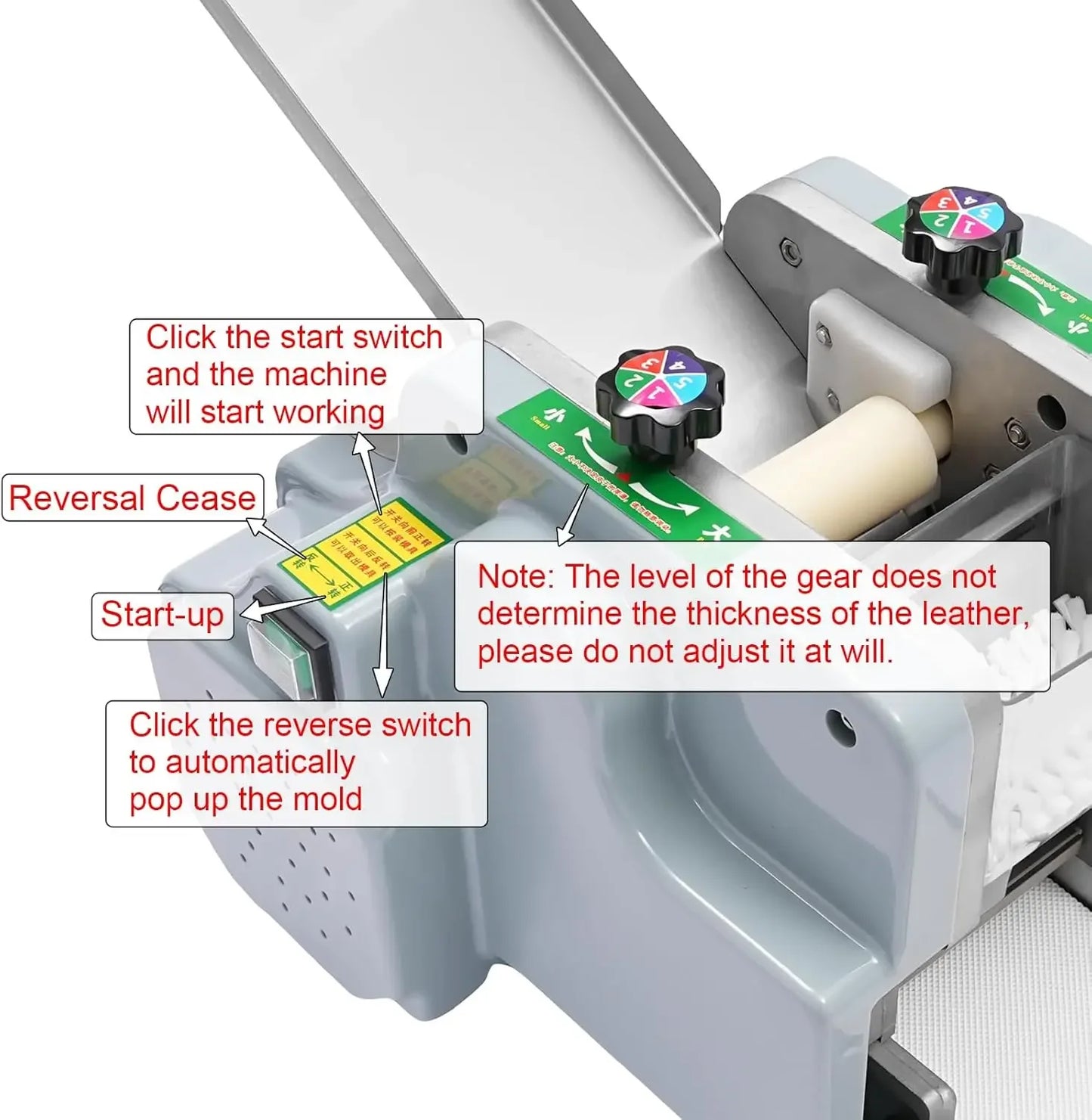 Automatic Dumpling Wrapper Maker Electric Dough Roller 140W 110V