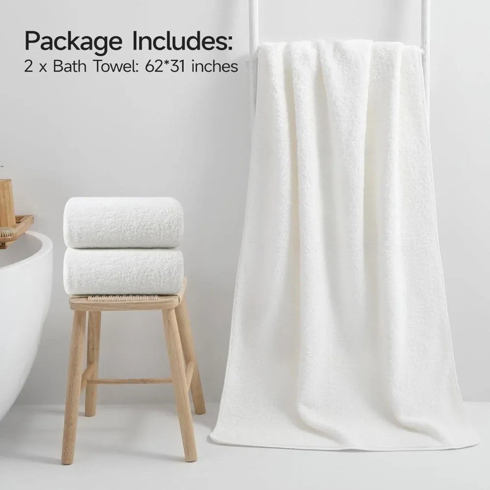 Ultra Plush Bath Towel Set Premium Thick Cotton For Home