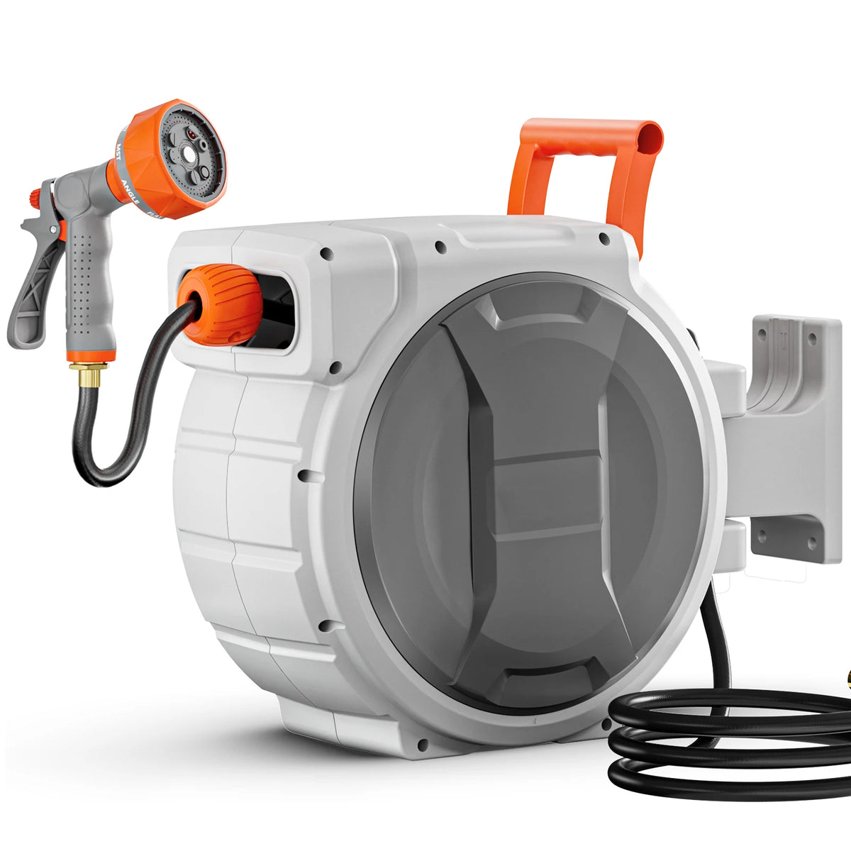 SucceBuy Heavy Duty Wall Mounted Retractable Garden Hose Reel
