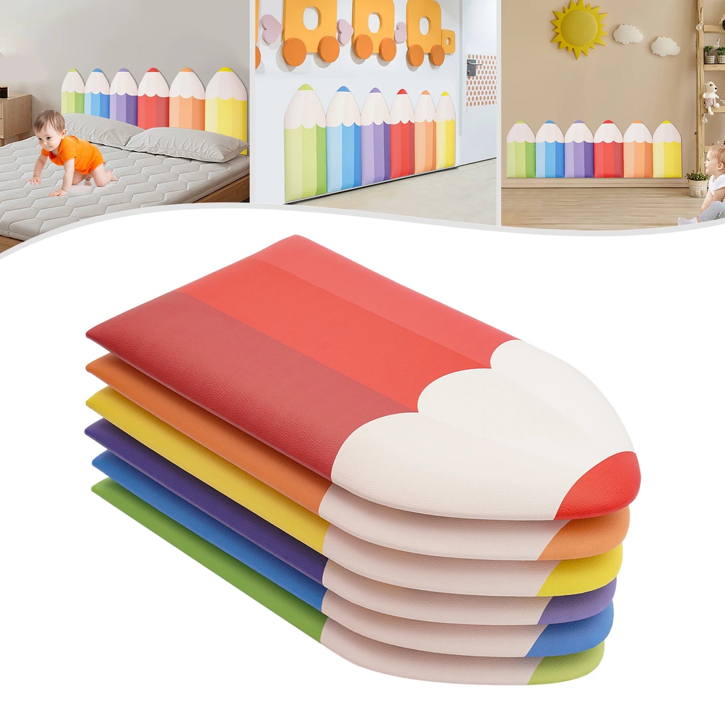 Pencil Wall Stickers Anti Collision Padding For Kids Self Adhesive