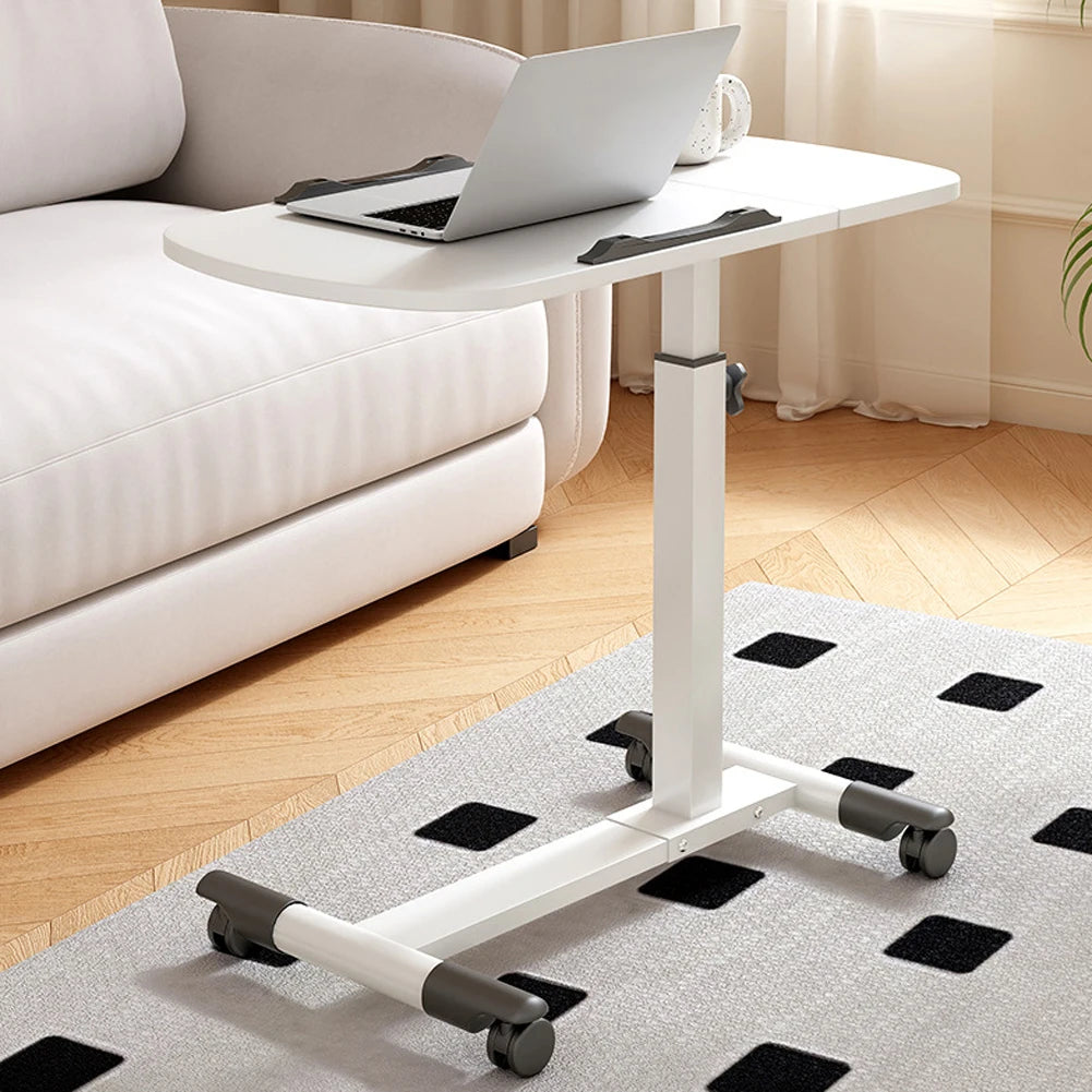 TWISTER.CK Overbed Table Adjustable Height Tilting Desktop Bedside Desk Wheels