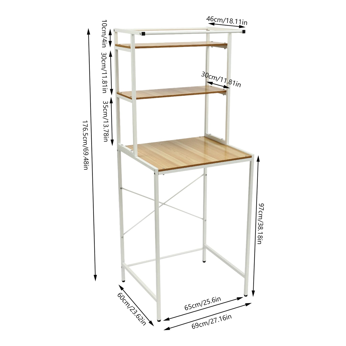Bymaocar 3 Tier Washer And Dryer Shelving Storage Rack For Laundry