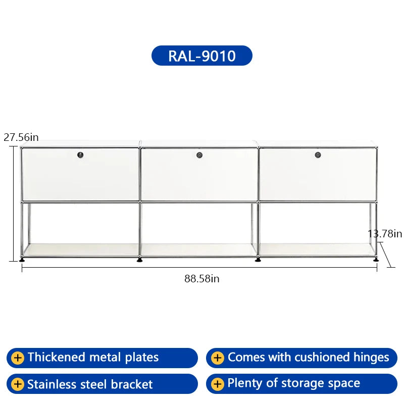 Bigcityfur Tv Stand Storage Cabinet Corner Unit Stainless Steel