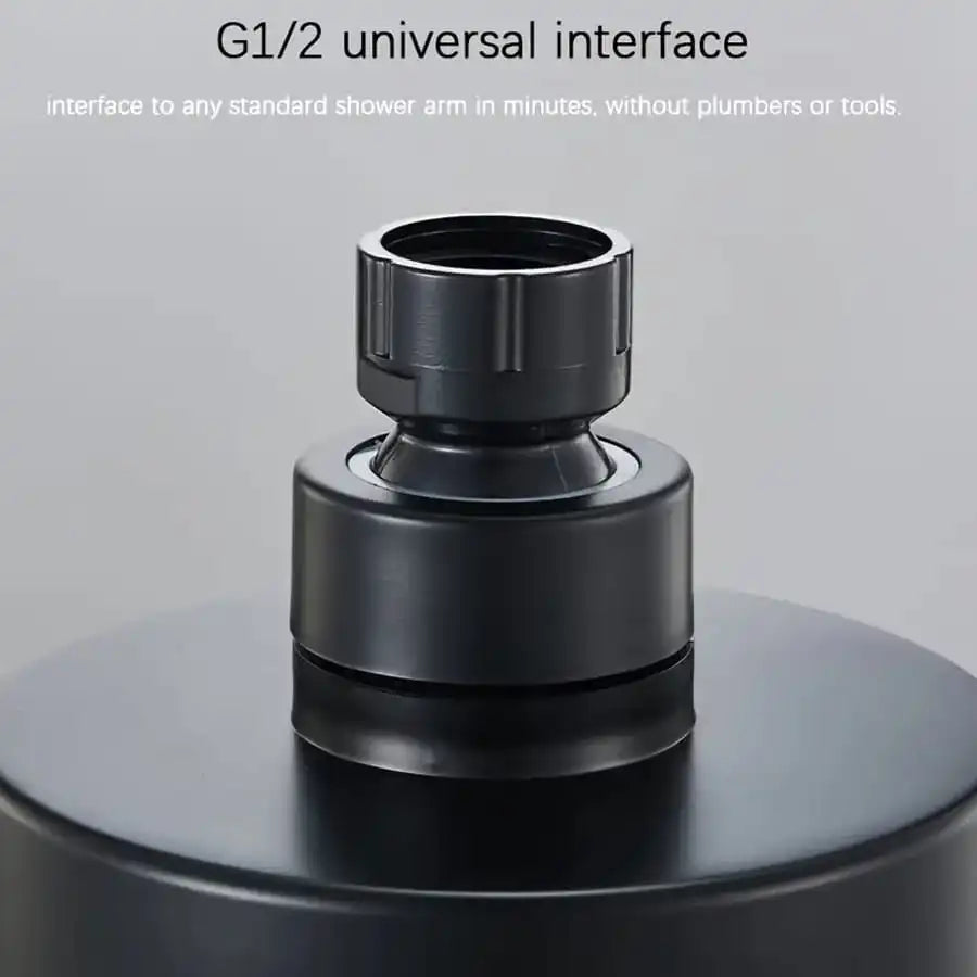High Pressure Shower Head Universal Fit Spray Stainless Steel ABS
