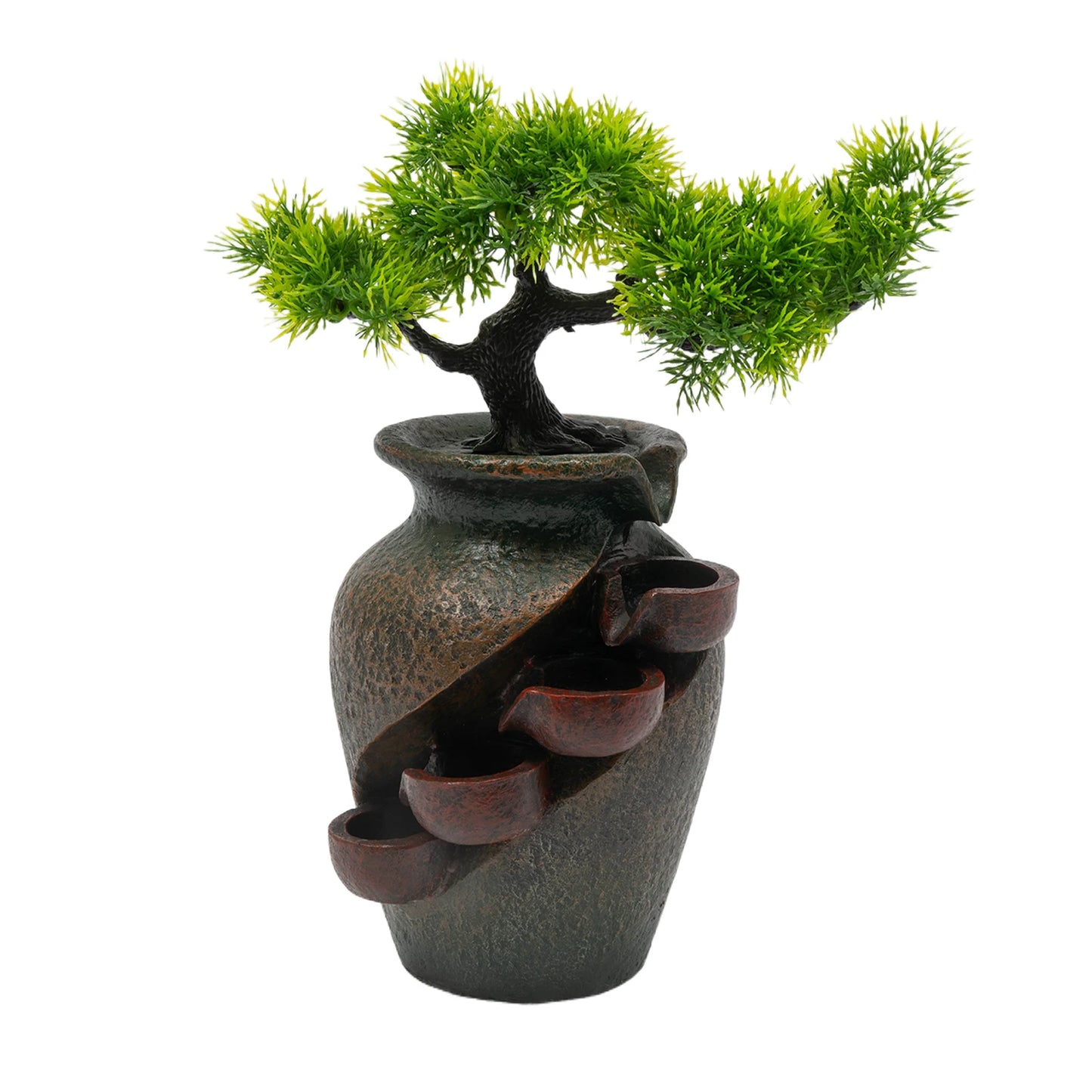 Mini Waterfall Tabletop Fountain Indoor Relaxation Water Feature Home Decoration