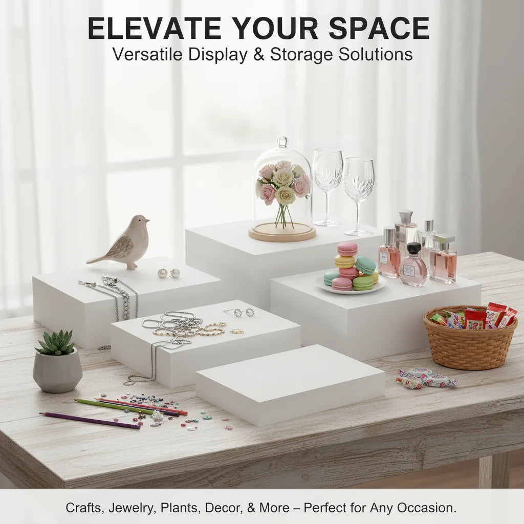 Acrylic Buffet Risers Set For Display And Table Use