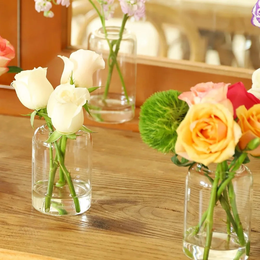 Glass Bud Vases Set 24 Pieces For Centerpieces And Decor