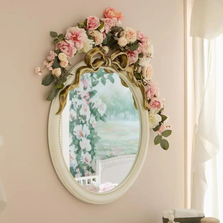 Bow Resin Mirror Nursery Decor Accent For Baby Room