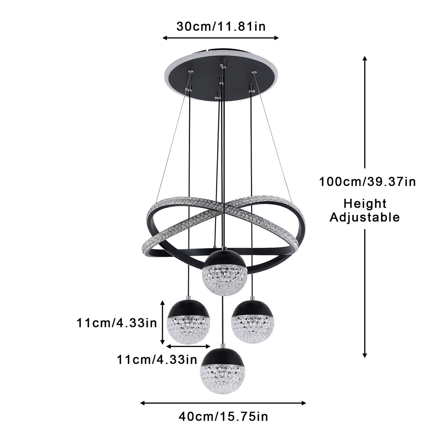 GreeLustr Modern LED Chandelier Nordic Living Room Lighting