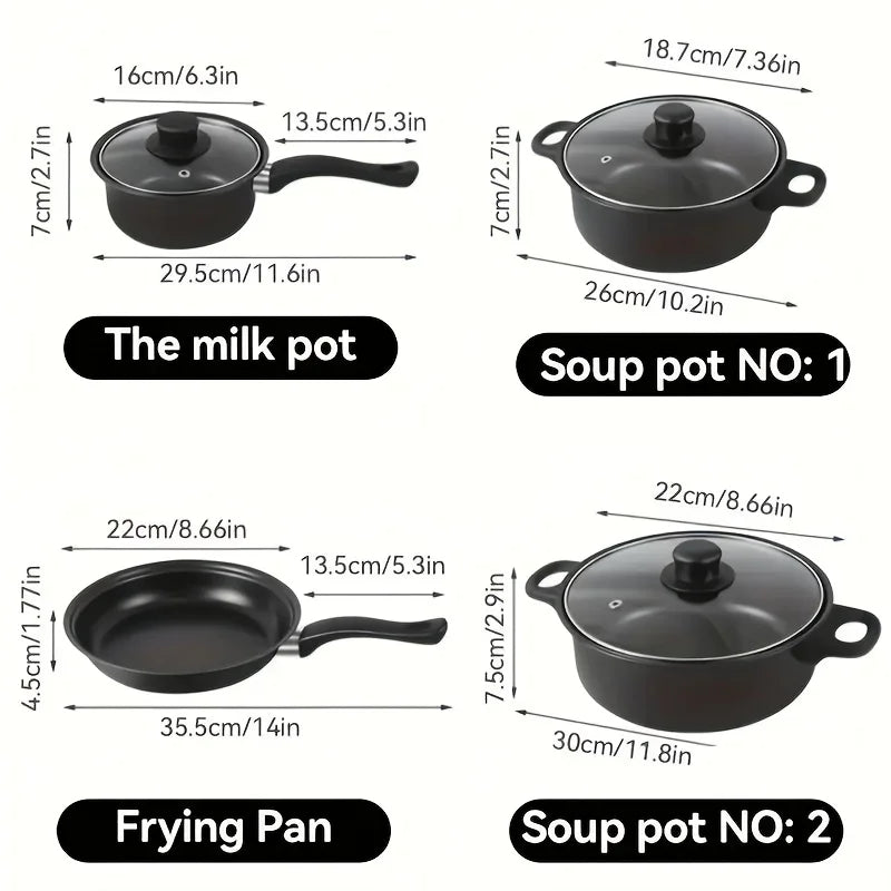 AEHOME 13 Piece Nonstick Cookware Set Induction Compatible