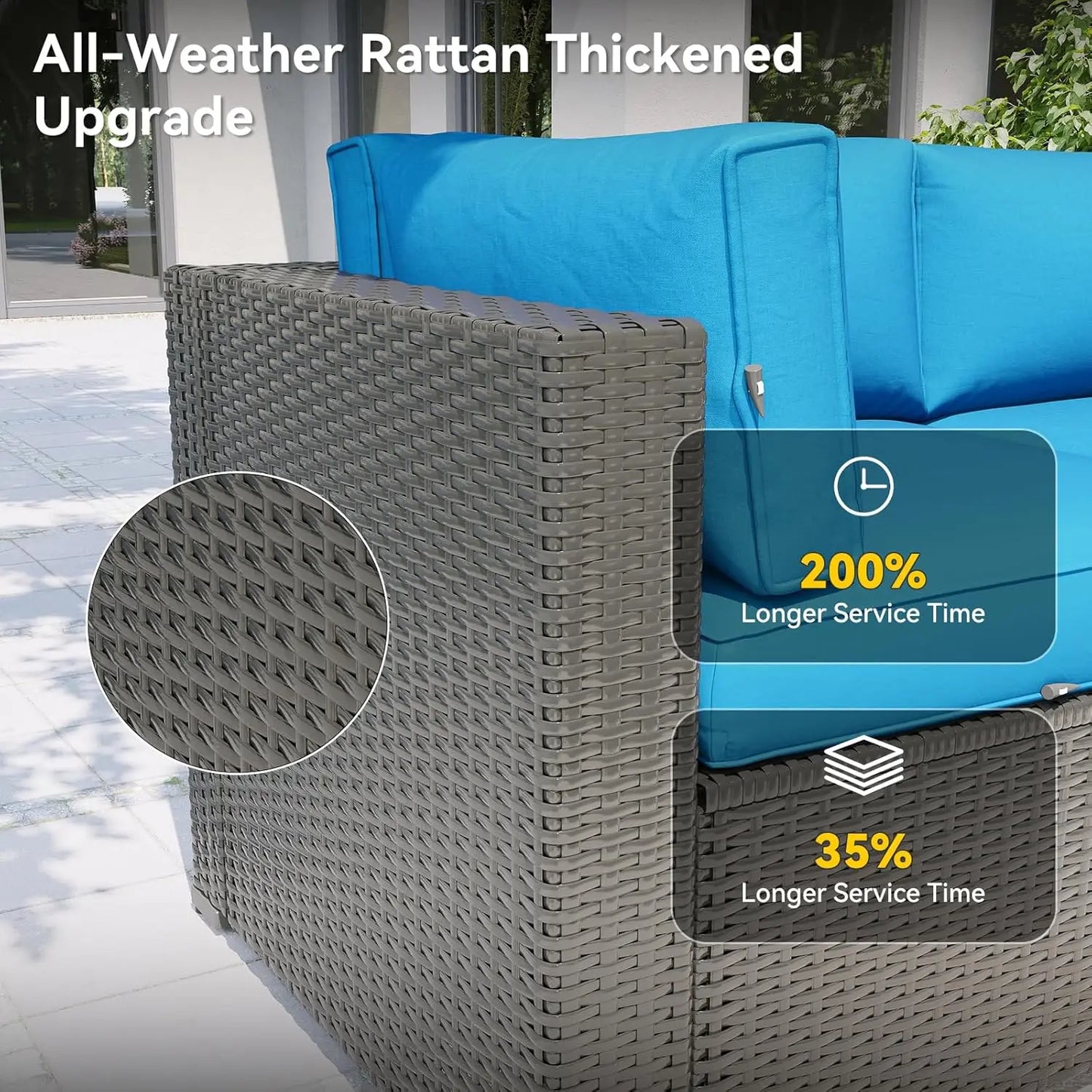 OEING Outdoor Sectional Sofa Set