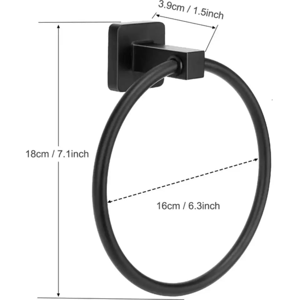 Stainless Steel Wall Mounted Round Towel Ring For Bathroom