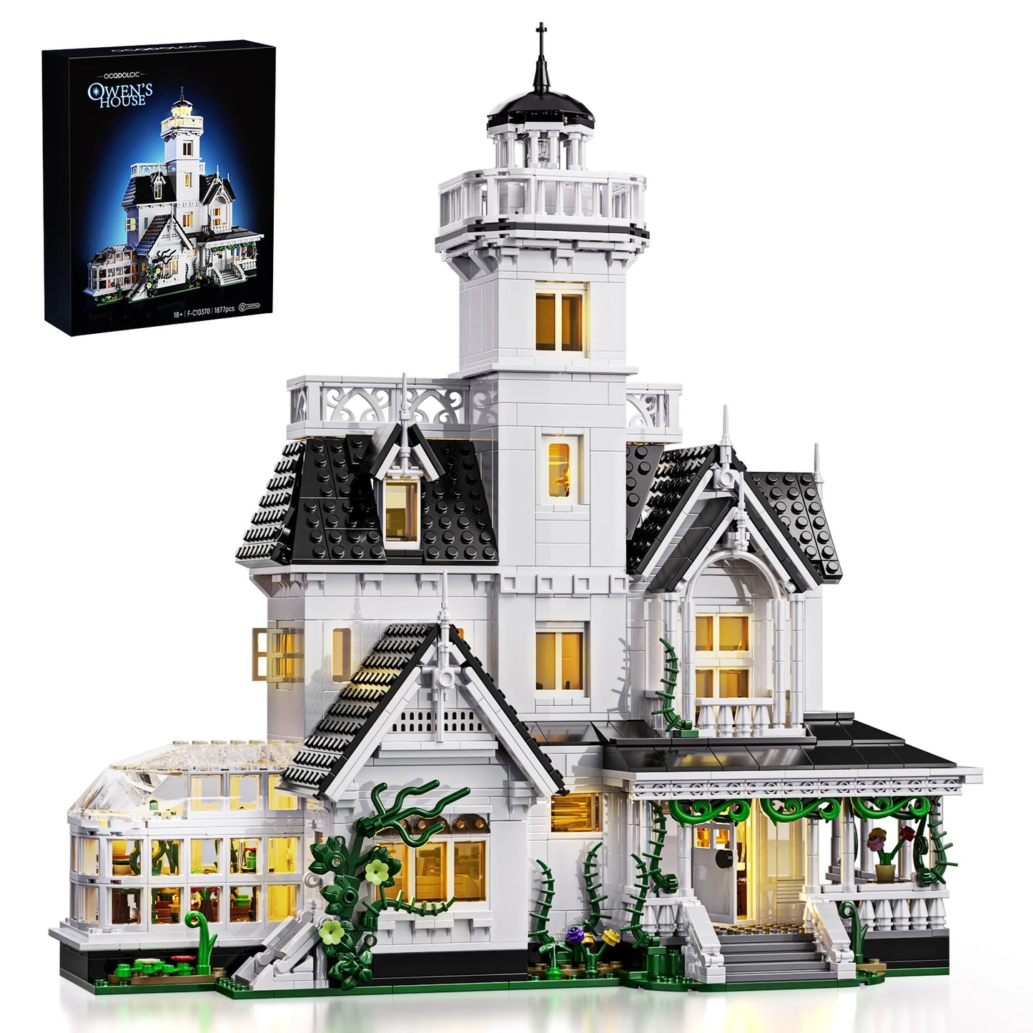 Owens House Building Set With LED Light Victorian Style Room Decor