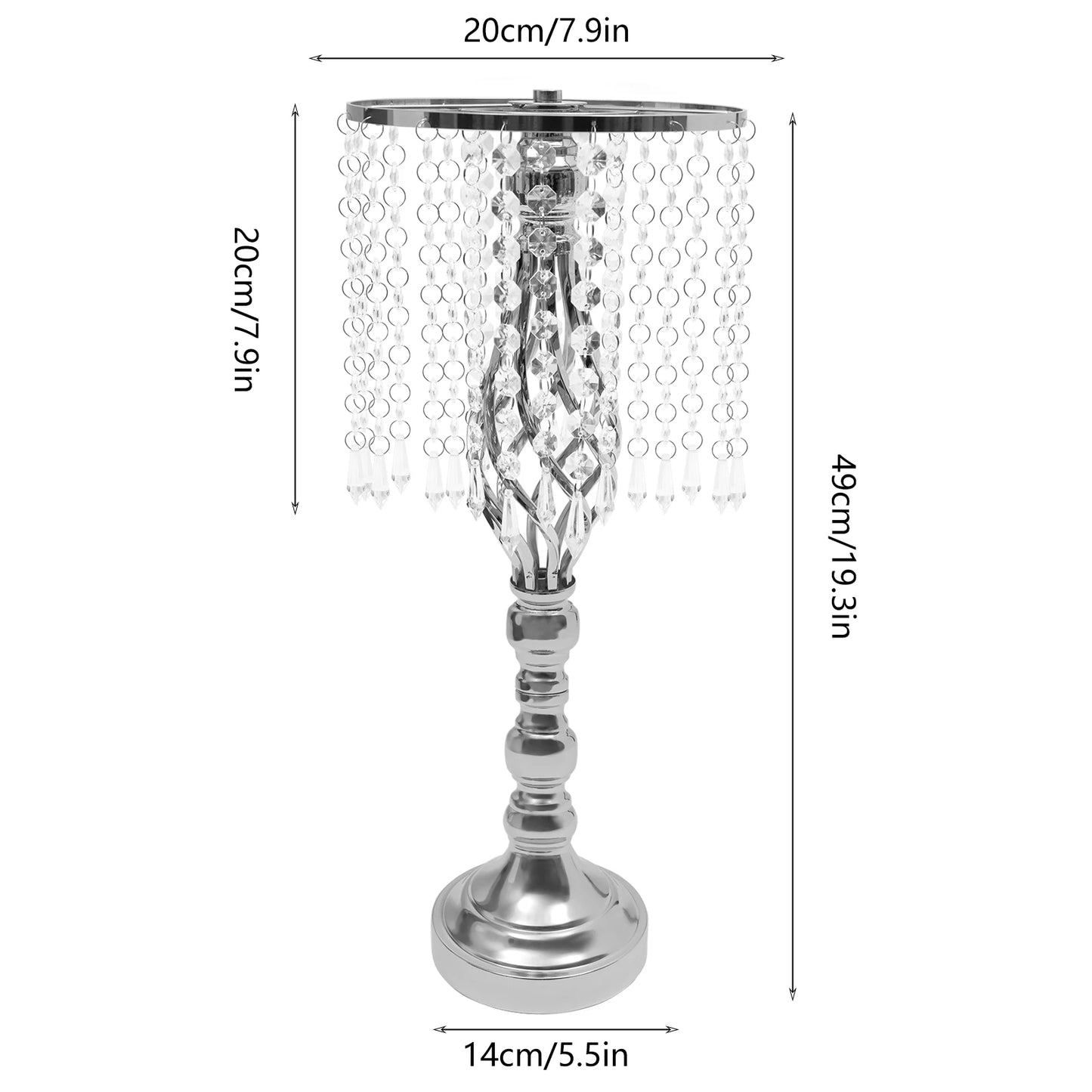 Crystal Flower Stand Wedding Centerpiece Holder Iron Vase