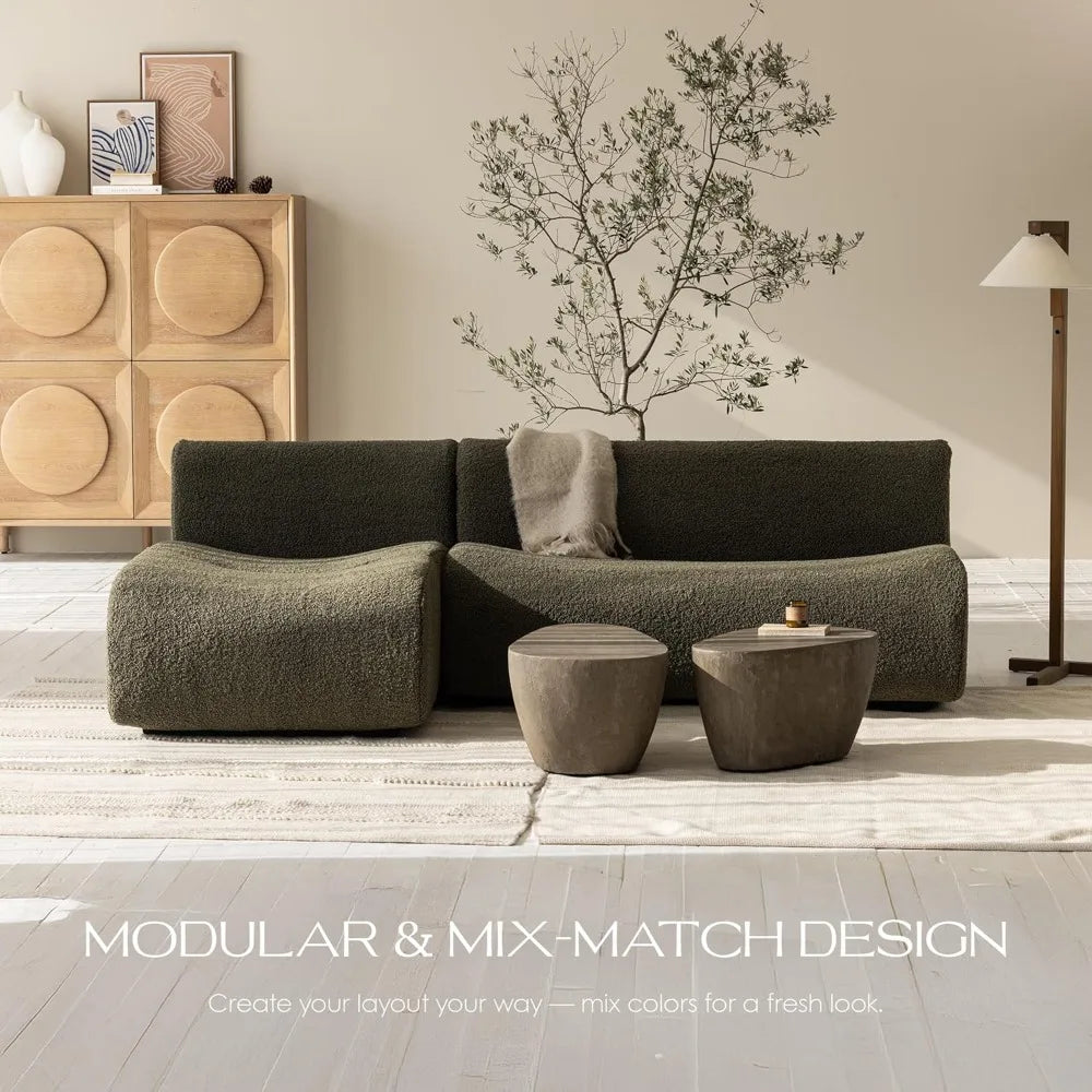 MOYU Modular Sectional Sofa With Reversible Chaise Set Modern Comfort