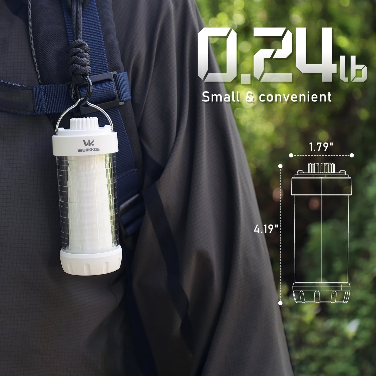 Wurkkos CL01 Camping Lantern LED Flashlight 550LM Rechargeable Power Bank