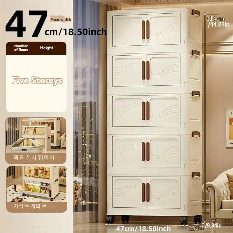 Foldable Storage Box With Clear Door For Home Organization