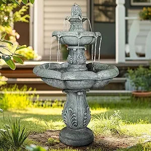 Sunjet Concrete Outdoor Water Fountain Garden Patio