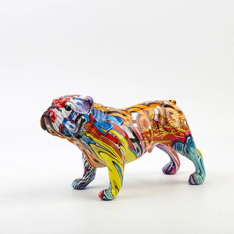 FLYuechun Ranan Resin Bulldog Ornament Home Decor Modern Crafts